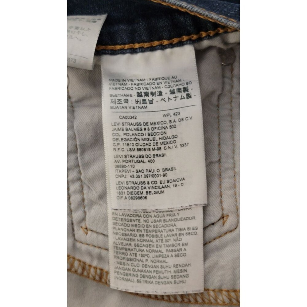 Levis 511 Mens Dark Wash Jeans W32 L32 Slim Fit Denim - Picture 7 of 9